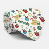 FRIENDS™ | Kerst Icon Patroon Stropdas (Opgerold)