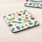 FRIENDS™ | Kerstpictogram Bier Onderzetter (Linkerzijde)