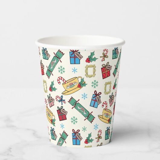 FRIENDS™ | Kerstpictogram Papieren Bekers (Achterkant)