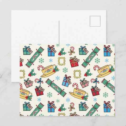 FRIENDS™ | Kerstpictogram Uitnodiging Briefkaart (Voorkant / Achterkant)