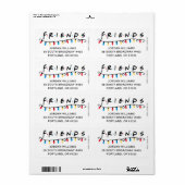 FRIENDS™ | Kerstverlichting Logo Etiket (Full Sheet)