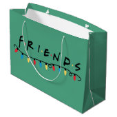 FRIENDS™ | Kerstverlichtingslogo Groot Cadeauzakje (Achterkant Gekanteld)