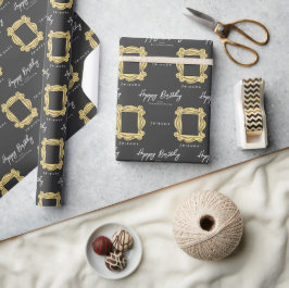 FRIENDS™ | Kijkgaatje Frame Verjaardag Cadeaupapier