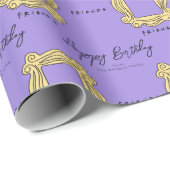 FRIENDS™ | Kijkgaatje Frame Verjaardag Cadeaupapier (Rol Hoek)