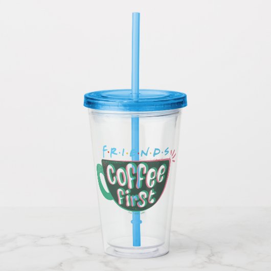 FRIENDS™ | Koffie eerst Acryl Drinkbeker (Voorkant)
