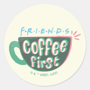 FRIENDS™ Koffie eerst Ronde Sticker