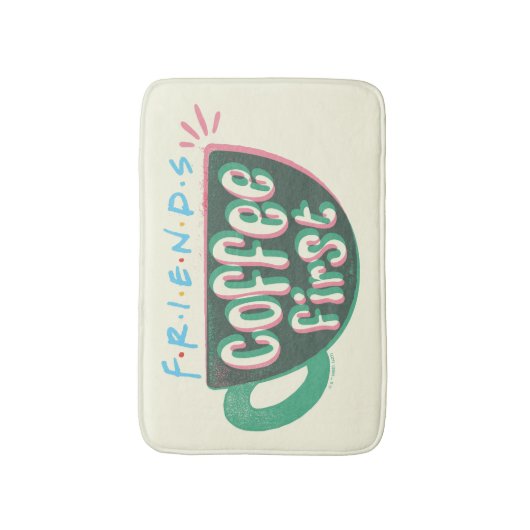 FRIENDS™ | Koffie eerste Badmat (Voorkant Verticaal)