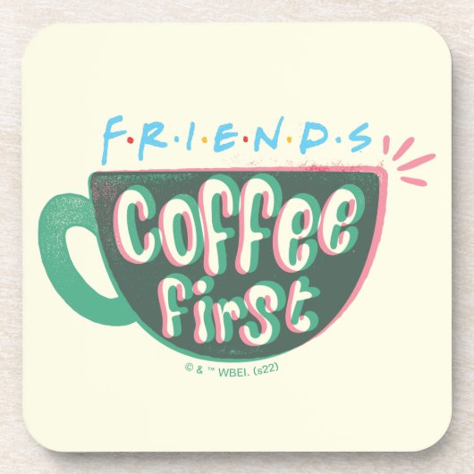 FRIENDS™ | Koffie eerste Bier Onderzetter (Voorkant)