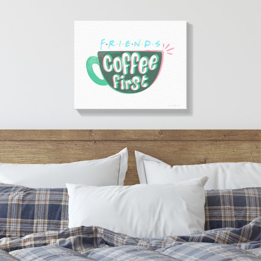 FRIENDS™ | Koffie eerste Canvas Afdruk (Insitu (Slaapkamer))
