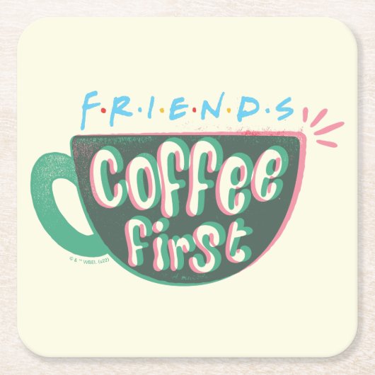 FRIENDS™ | Koffie eerste Kartonnen Onderzetters (Voorkant)