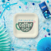 FRIENDS™ | Koffie eerste Papieren Bordje (Feest)