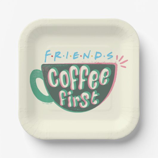 FRIENDS™ | Koffie eerste Papieren Bordje (Voorkant)