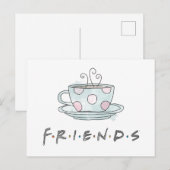 FRIENDS™ | Koffie-Mok Waterverf Uitnodiging Briefkaart (Voorkant / Achterkant)