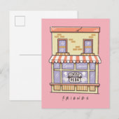 FRIENDS™ | Koffiewinkel voor Cartoon in centrale p Briefkaart (Voorkant / Achterkant)