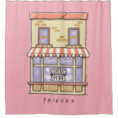 FRIENDS™ | Koffiewinkel voor Cartoon in centrale p Douchegordijn (Voorkant)