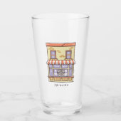 FRIENDS™ | Koffiewinkel voor Cartoon in centrale p Glas (Voorkant)