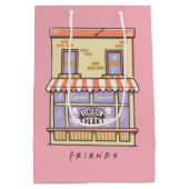 FRIENDS™ | Koffiewinkel voor Cartoon in centrale p Medium Cadeauzakje (Achterkant)