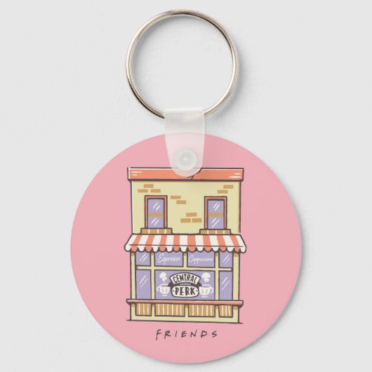 FRIENDS™ | Koffiewinkel voor Cartoon in centrale p Sleutelhanger (Voorkant)