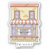 FRIENDS™ | Koffiewinkel voor Cartoon in centrale p Sticker (Voorkant)