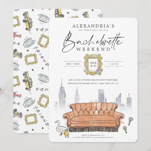 FRIENDS™ | Laatste vlucht vóór het ringbandje Kaart (Voorkant / Achterkant)