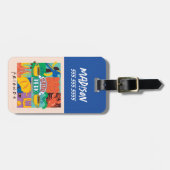 FRIENDS™ | Levendige beelden met centrale perk Bagagelabel (Voorkant horizontaal)