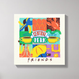 FRIENDS™ Levendige beelden met centrale perk Canvas Afdruk