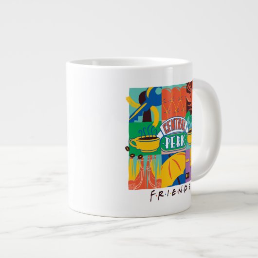 FRIENDS™ | Levendige beelden met centrale perk Grote Koffiekop (Voorkant rechts)