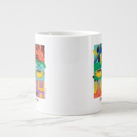 FRIENDS™ | Levendige beelden met centrale perk Grote Koffiekop (Voorkant)