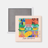 FRIENDS™ | Levendige beelden met centrale perk Magneet (Voorkant / Achterkant)