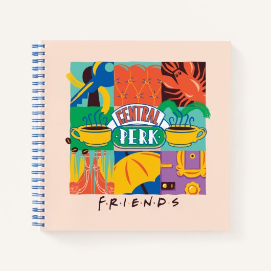 FRIENDS™ | Levendige beelden met centrale perk Notitieboek (Voorkant)