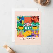 FRIENDS™ | Levendige beelden met centrale perk Notitiekaartje (Voorkant / Achterkant in situ)