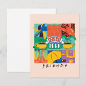 FRIENDS™ | Levendige beelden met centrale perk Notitiekaartje (Voorkant / Achterkant)