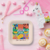 FRIENDS™ | Levendige beelden met centrale perk Papieren Bordje (Feest)