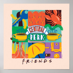 FRIENDS™   Levendige beelden met centrale perk Poster