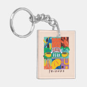 FRIENDS™ | Levendige beelden met centrale perk Sleutelhanger (Voorkant Links)
