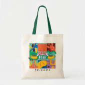 FRIENDS™ | Levendige beelden met centrale perk Tote Bag (Voorkant)