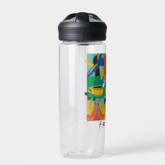 FRIENDS™ | Levendige beelden met centrale perk Waterfles (Voorkant)