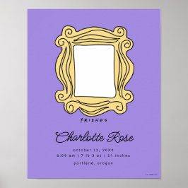 FRIENDS™ Lijstframe | Gegevens over de geboorte va Poster