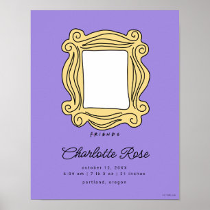 FRIENDS™ Lijstframe Gegevens over de geboorte va Poster