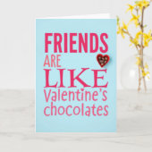 Friends Like Chocolate Valentine Card Kaart (Gele Bloem)