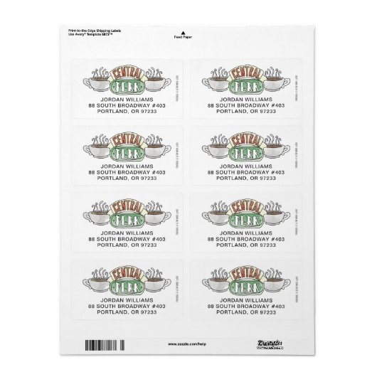 FRIENDS™ | Logo centrale Waterverf Etiket (Full Sheet)