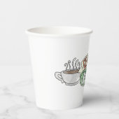 FRIENDS™ | Logo centrale Waterverf Papieren Bekers (Voorkant)