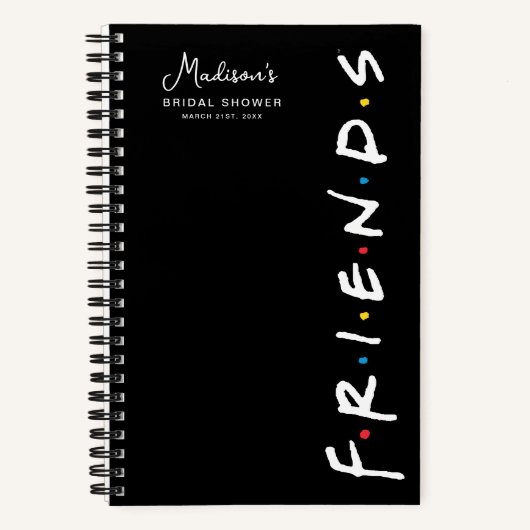 FRIENDS™ Logo | Huwelijks- Bruidsshower Cadeautje  Notitieboek (Voorkant)