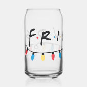 FRIENDS™ | Logo met kerstlampjes Blikvorm Glas (Voorkant)