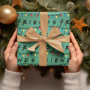 FRIENDS™   Logo met kerstlampjes Cadeaupapier