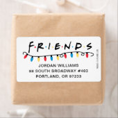 FRIENDS™ | Logo met kerstlampjes Etiket (Insitu)