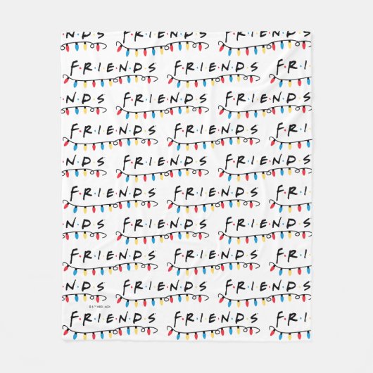 FRIENDS™ | Logo met kerstlampjes Fleece Deken (Voorkant)