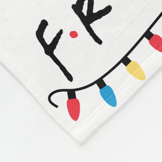 FRIENDS™ | Logo met kerstlampjes Fleece Deken (Hoek)