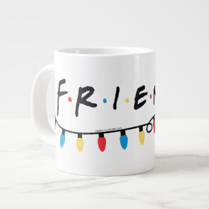 FRIENDS™ Logo met kerstlampjes Grote Koffiekop
