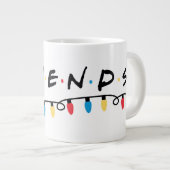 FRIENDS™ | Logo met kerstlampjes Grote Koffiekop (Voorkant rechts)